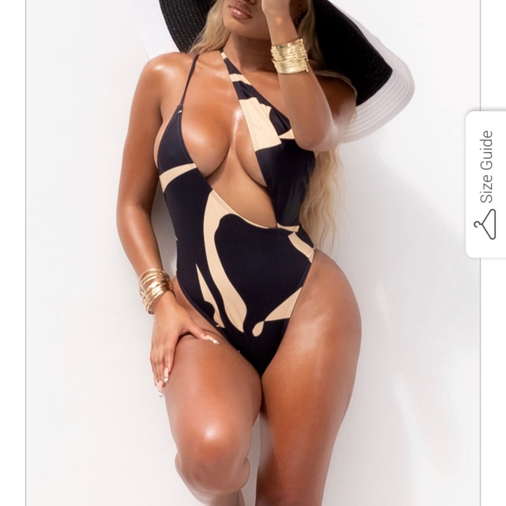 Assymetrical One Piece Swimsuit